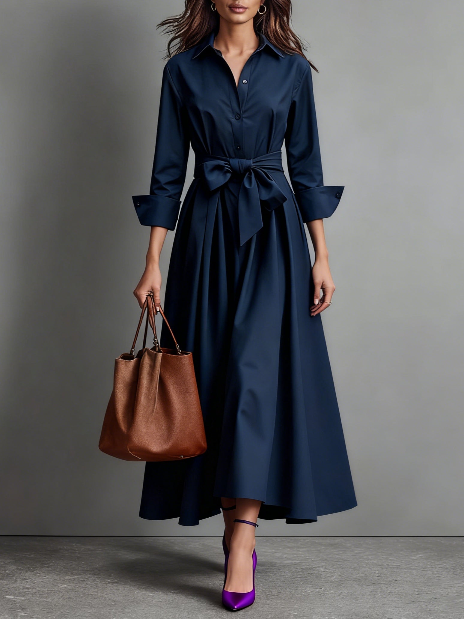 Marise™ | Robe Maxi Élégante avec Détail Nœud