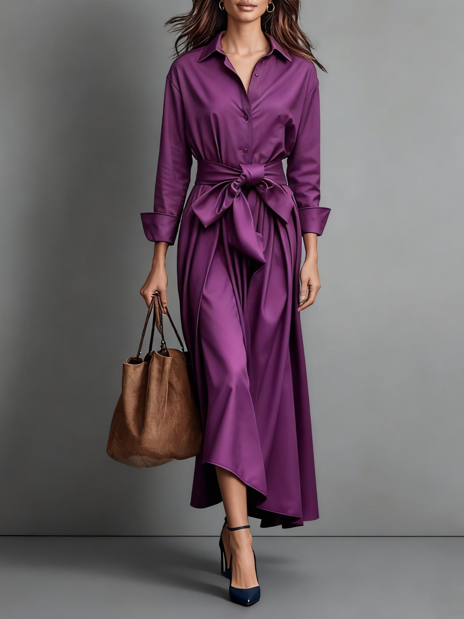 Marise™ | Robe Maxi Élégante avec Détail Nœud