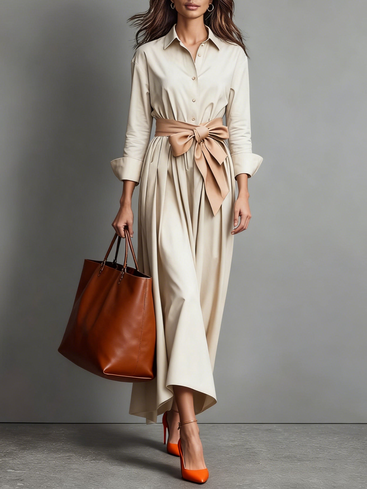 Marise™ | Robe Maxi Élégante avec Détail Nœud