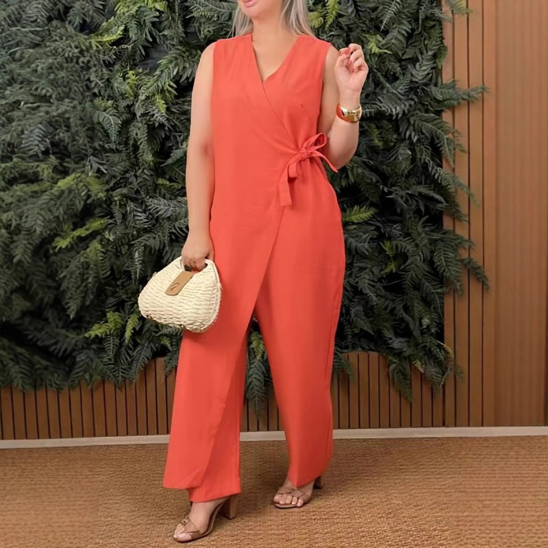 Combinaison Casual Femme | Col en V Noué