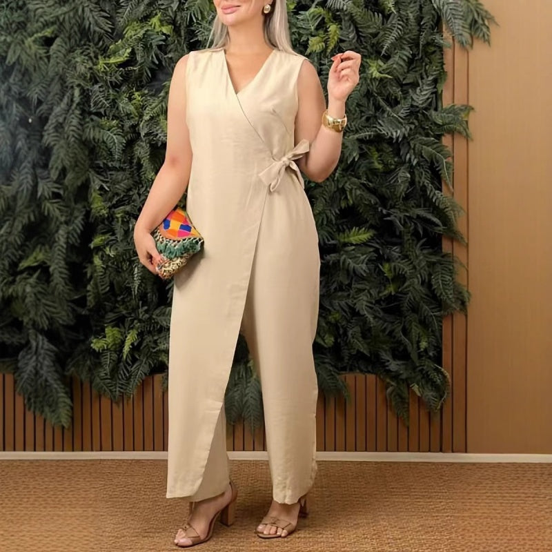 Combinaison Casual Femme | Col en V Noué