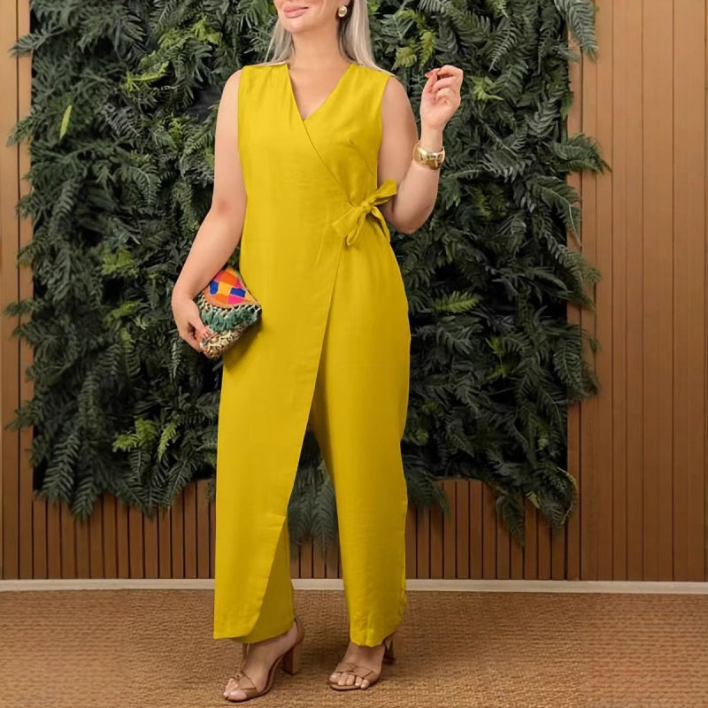 Combinaison Casual Femme | Col en V Noué